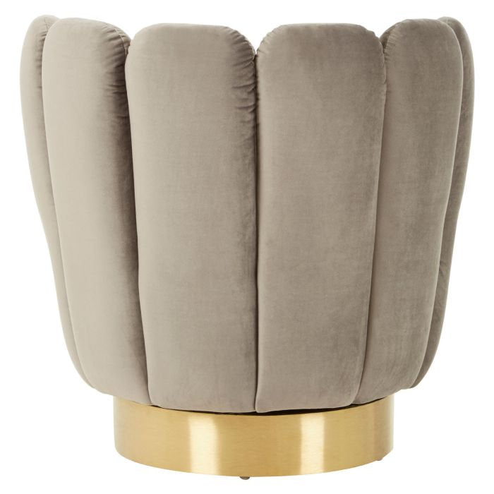 Beauly Velvet Accent Chair - Grey