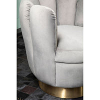 Beauly Velvet Accent Chair - Grey
