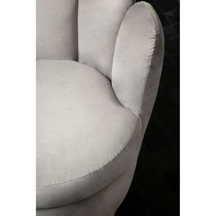 Beauly Velvet Accent Chair - Grey