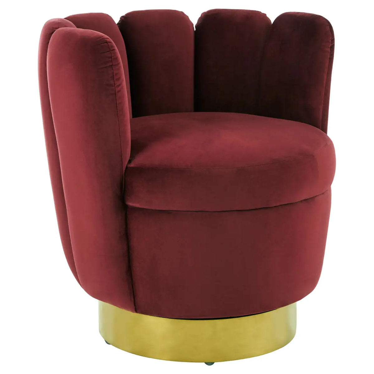 Beauly Velvet Accent Chair - Wine