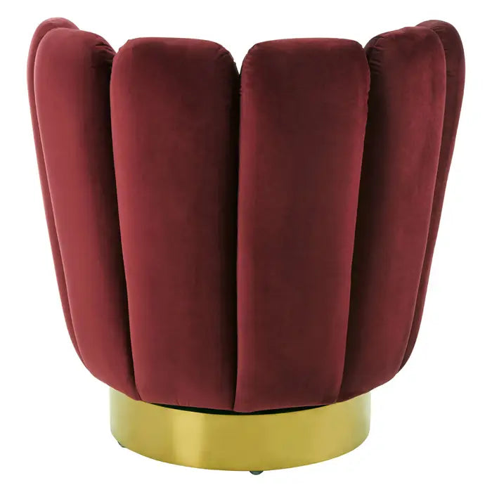 Beauly Velvet Accent Chair - Wine