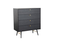 Barcelona 4 Drawer Chest - Black/Copper
