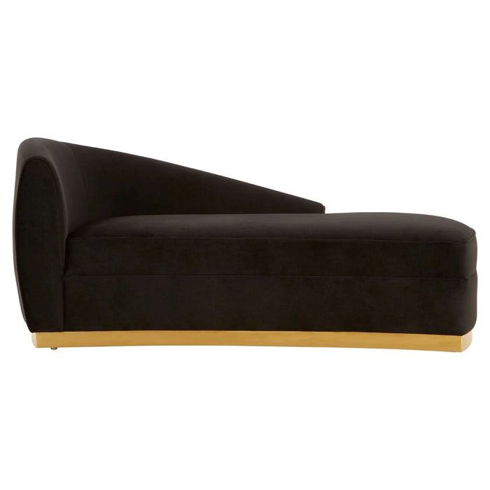 Batix Left Arm Chaise Longue - Black