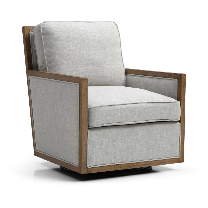 Beatrice Swivel Chair - Cream Linen