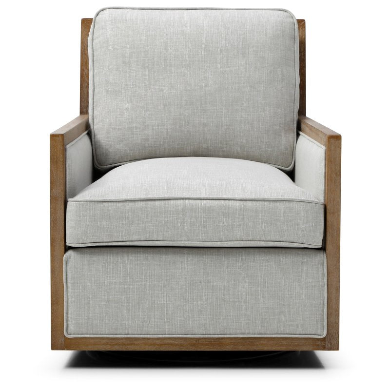 Beatrice Swivel Chair - Cream Linen