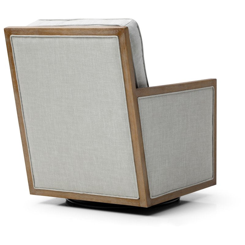 Beatrice Swivel Chair - Cream Linen