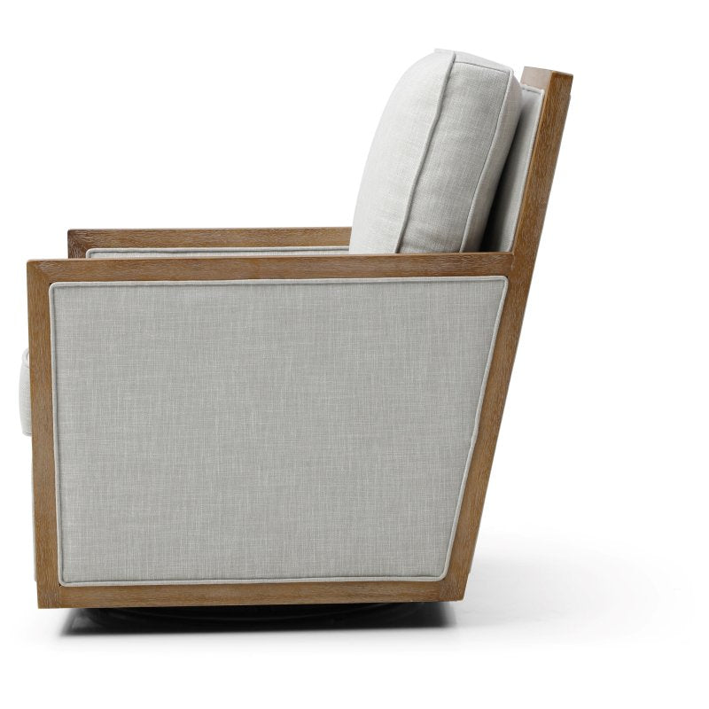 Beatrice Swivel Chair - Cream Linen