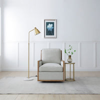 Beatrice Swivel Chair - Cream Linen