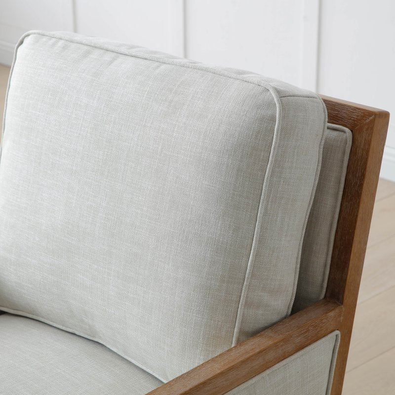 Beatrice Swivel Chair - Cream Linen