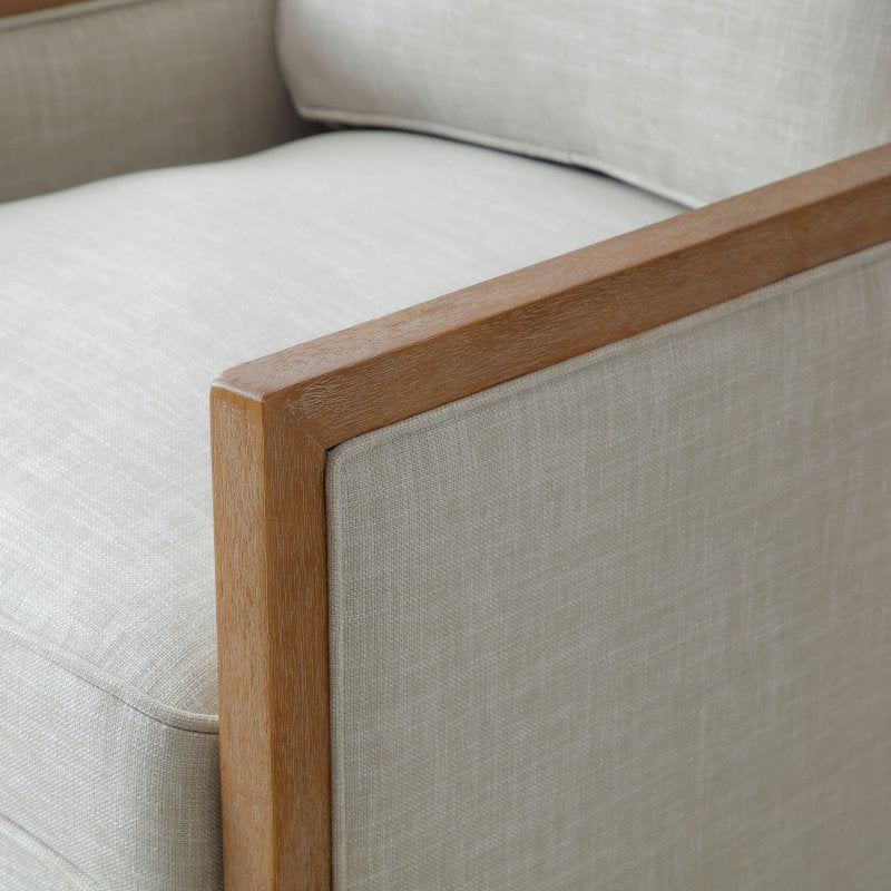 Beatrice Swivel Chair - Cream Linen