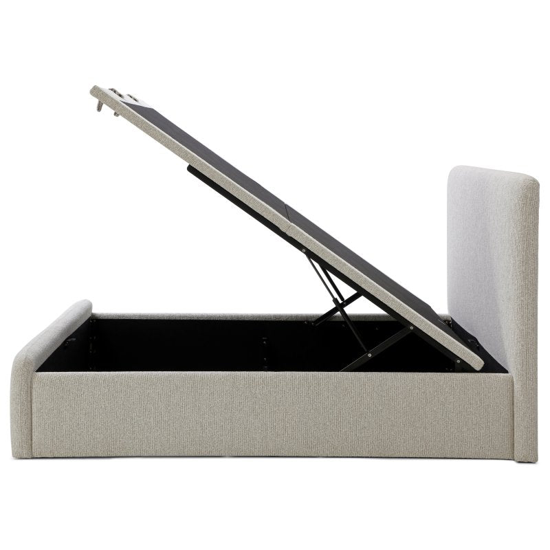 Belle Ottoman Bed End-Lift - Natural