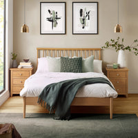 Belton Spindle Bed - Natural Oak