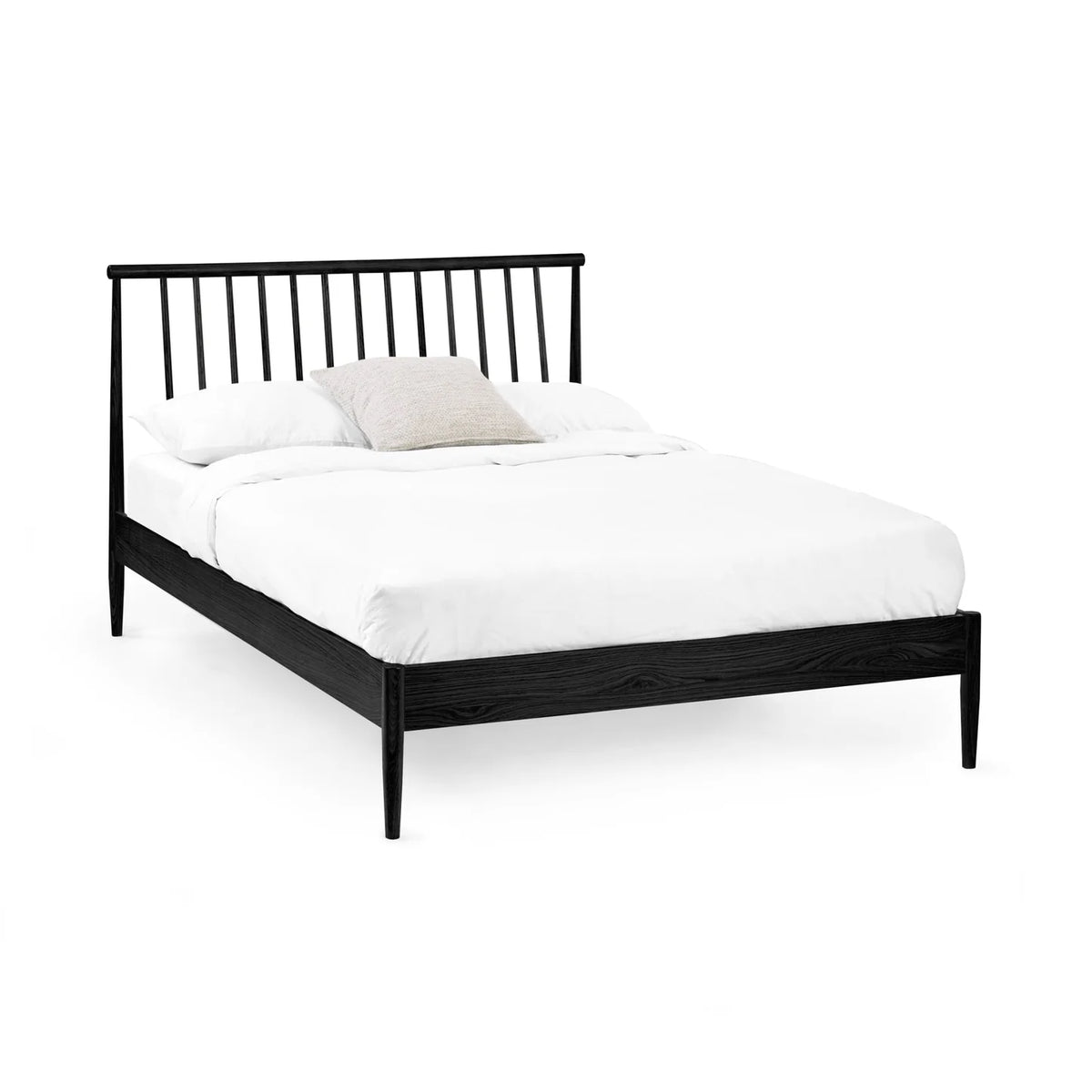 Belton Spindle Bed - Black Oak