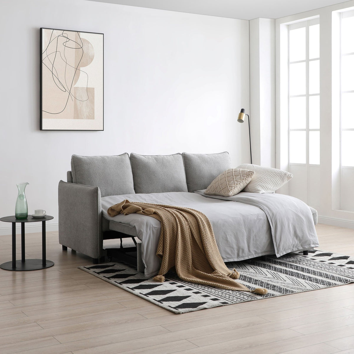 Blaire Sofa Bed Collection - Grey Boucle