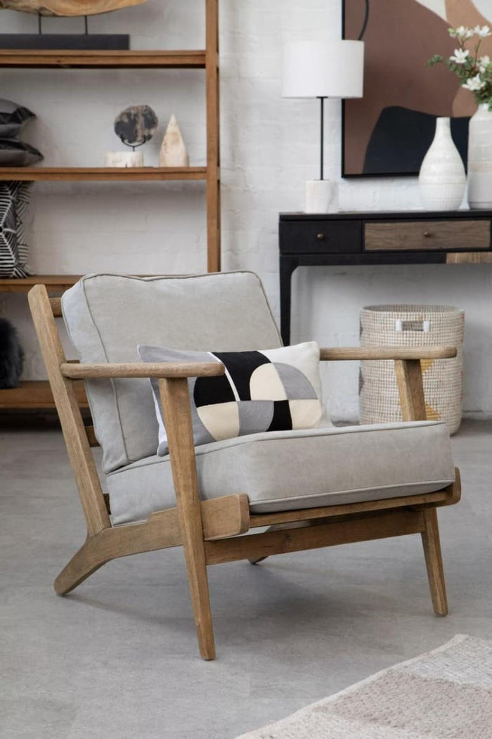 Bosie Ozella Circular Embroidered Rectangular Cushion