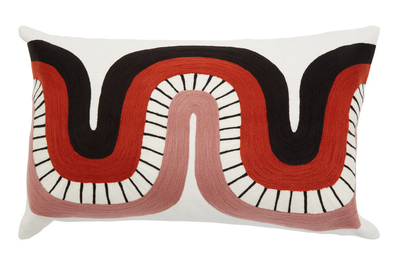 Bosie Ozella Curve Pattern Rectangular Cushion