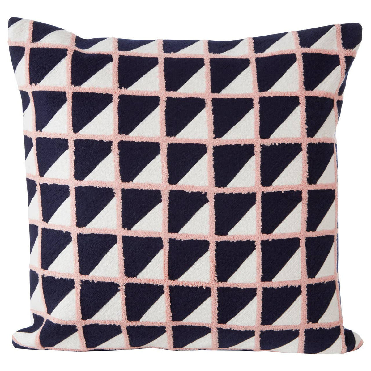 Bosie Ozella Grid Design Embroidered Cushion