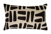Bosie Ozella Natural And Black Rectangular Cushion