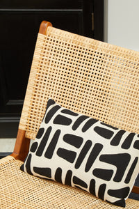 Bosie Ozella Natural And Black Rectangular Cushion