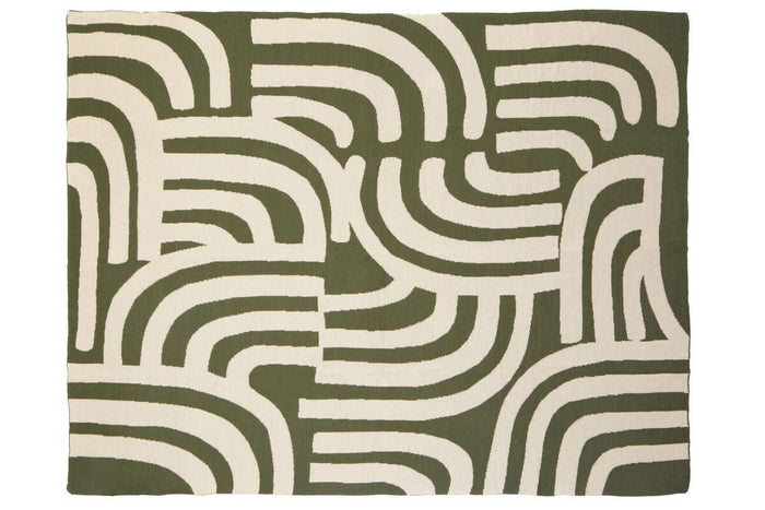 Bosie Ozella Natural And Green Throw