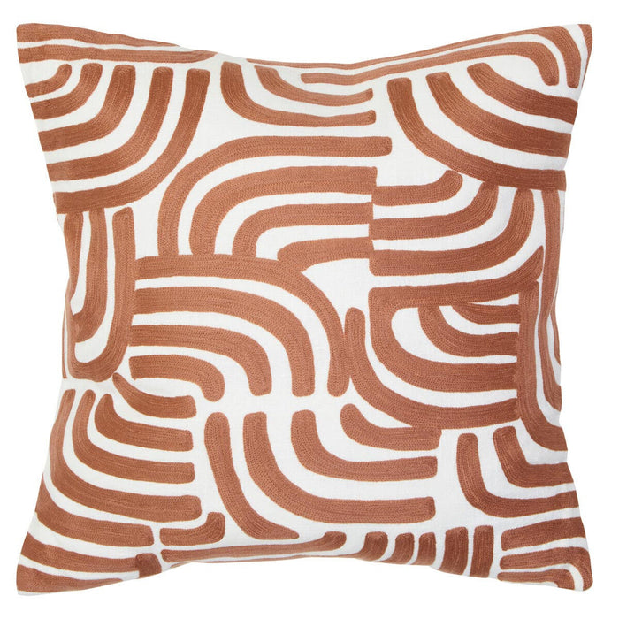 Bosie Ozella Natural and Terracotta Square Cushion