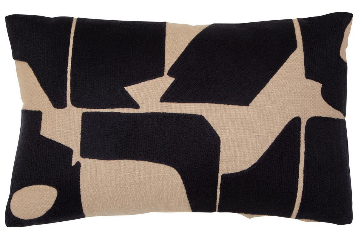 Bosie Ozella Rectangular Natural and Black Cushion