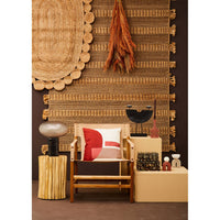 Bosie Ozella Red And White Tonal Cushion