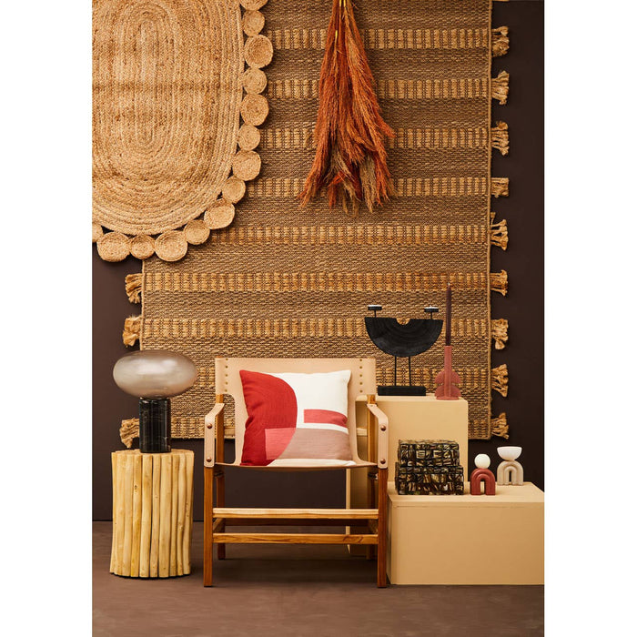 Bosie Ozella Red And White Tonal Cushion