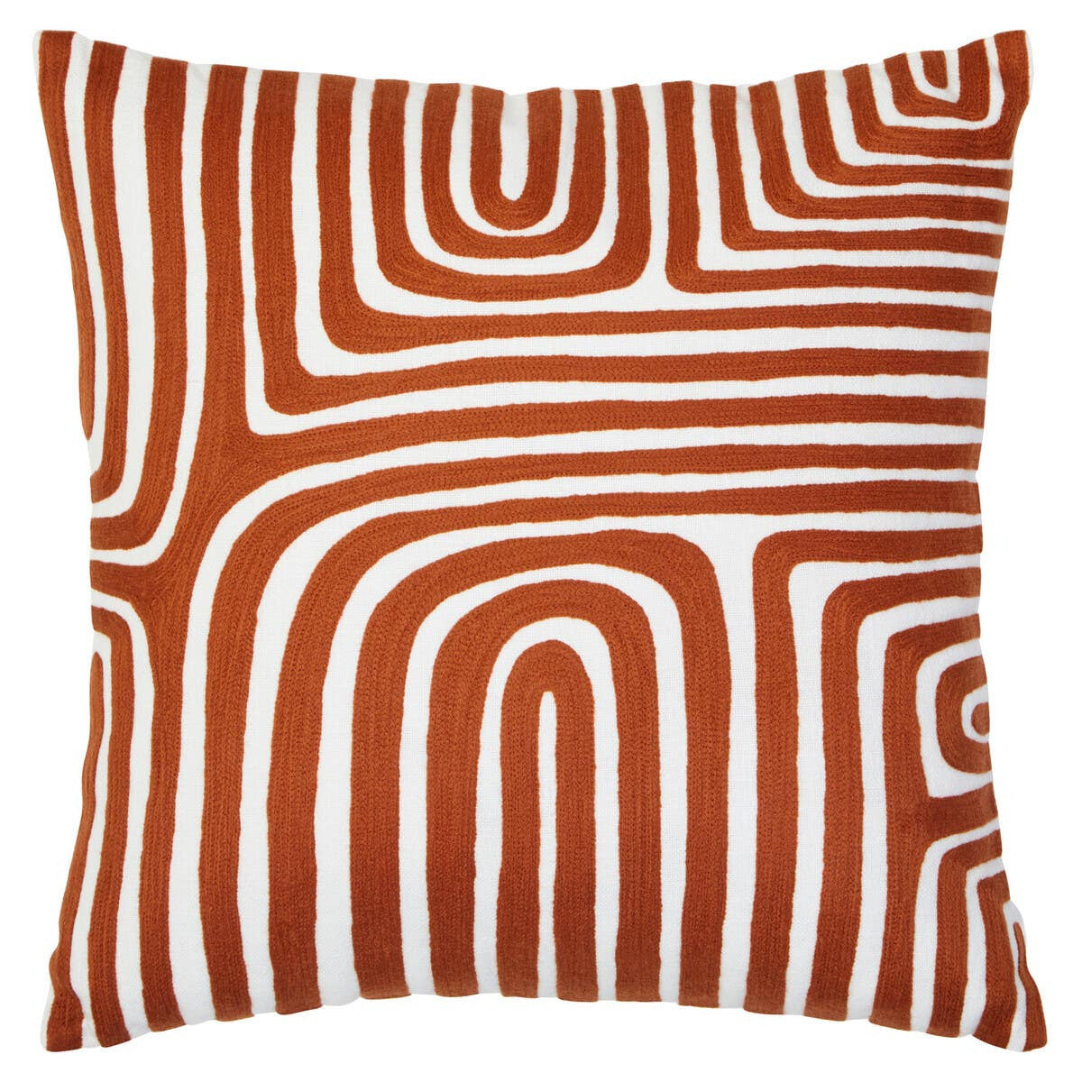 Bosie Ozella Rust and White Cushion