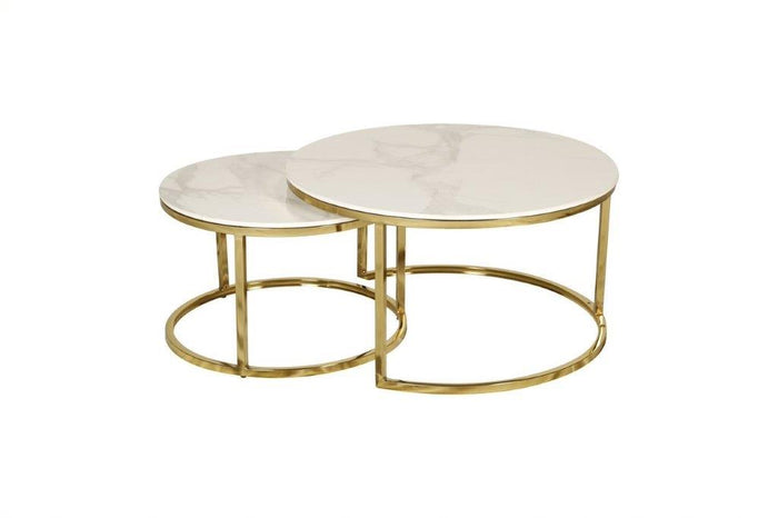 Circo Occasional Tables - White/Gold