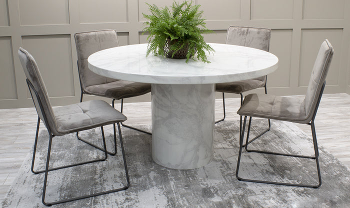 Silvina Dining Table - Bone White