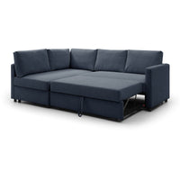 Clara Corner Sofa Bed - Navy