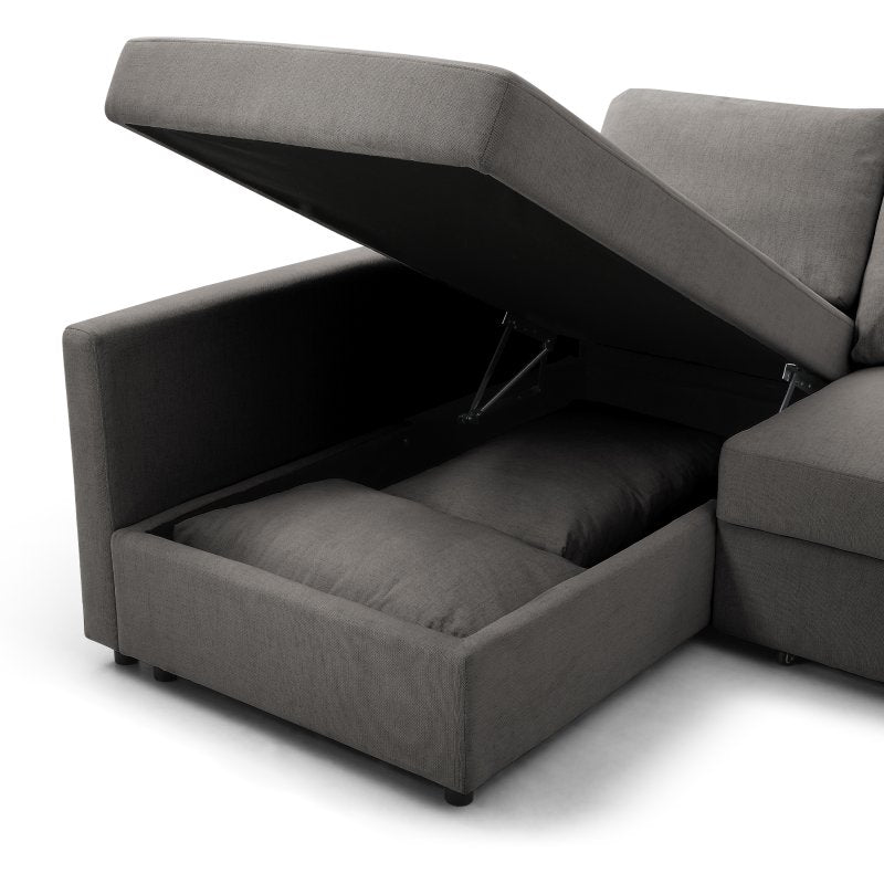 Clara Corner Sofa Bed - Grey