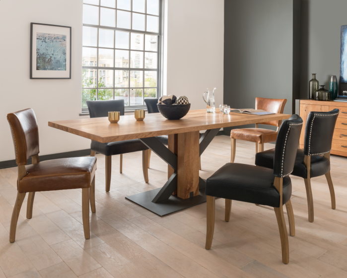 Duke Leather Dining Armchairs - Various Colours Available