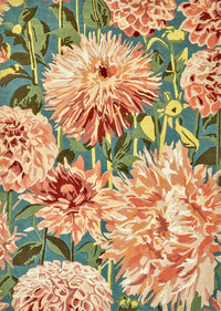 Harlequin Hand Tufted Rugs - Dahlia Coral Wilderness