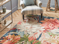 Sanderson Rugs - Dahlia & Rosehip Teal