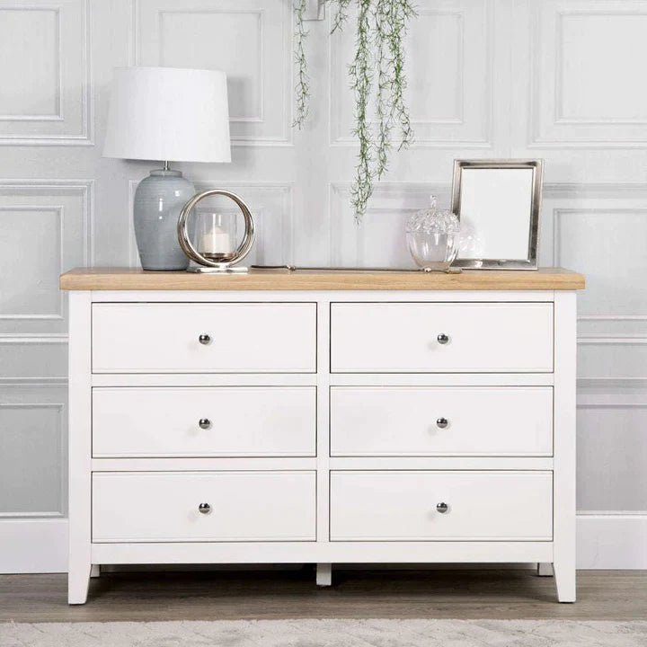 *CLEARANCE* EA White 6 Drawer Chest