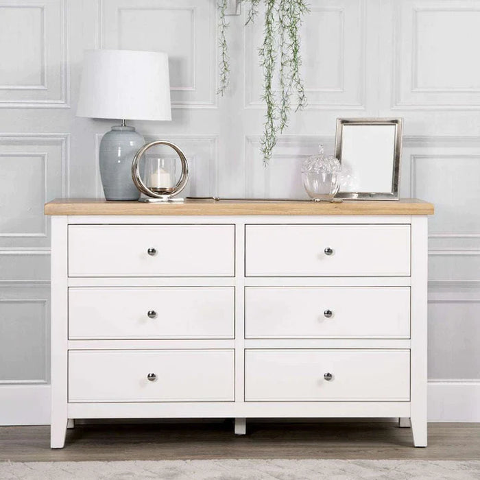 *CLEARANCE* EA White 6 Drawer Chest