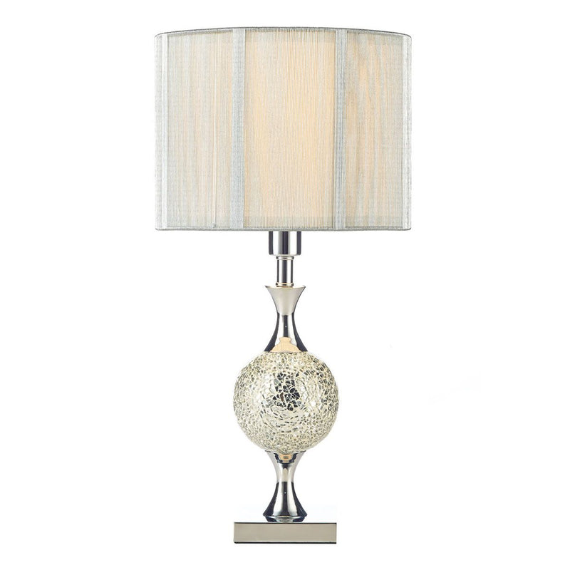 Elsa Table Lamp - Polished Chrome/Silver Mosaic