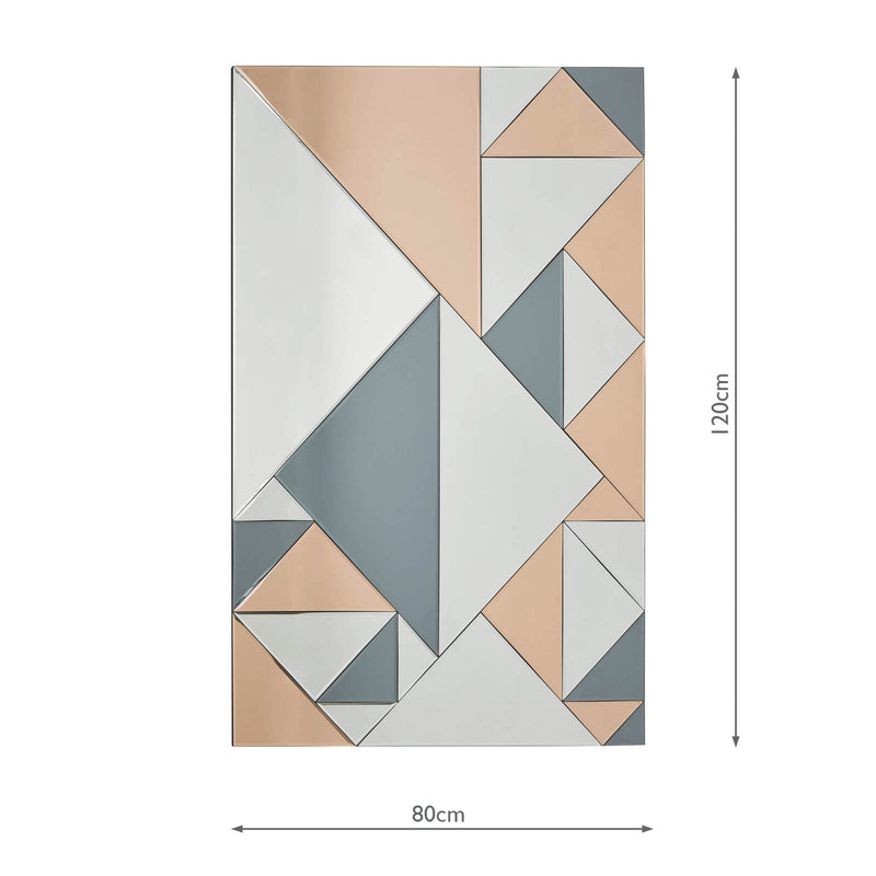 Ephesus Rectangle Mirror Smoked & Rose Gold 120cm x 80cm