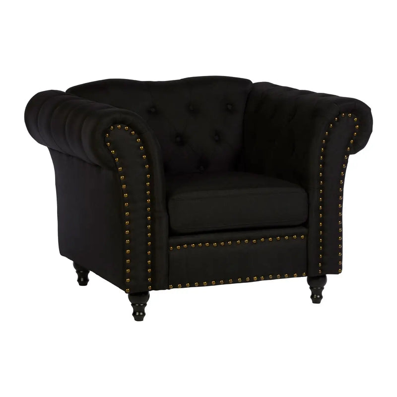 Fable Chesterfield Upholstery Collection - Black