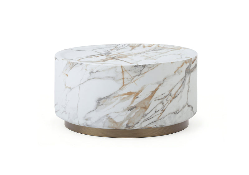 Florida Occasional Tables - Calcatta Marble/Brushed Antique Copper