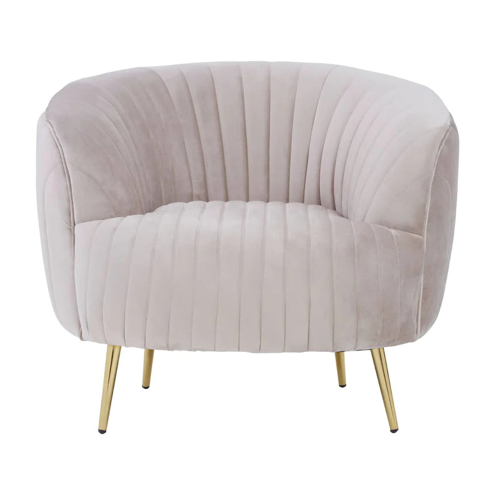 Florina Armchair - Mink Velvet