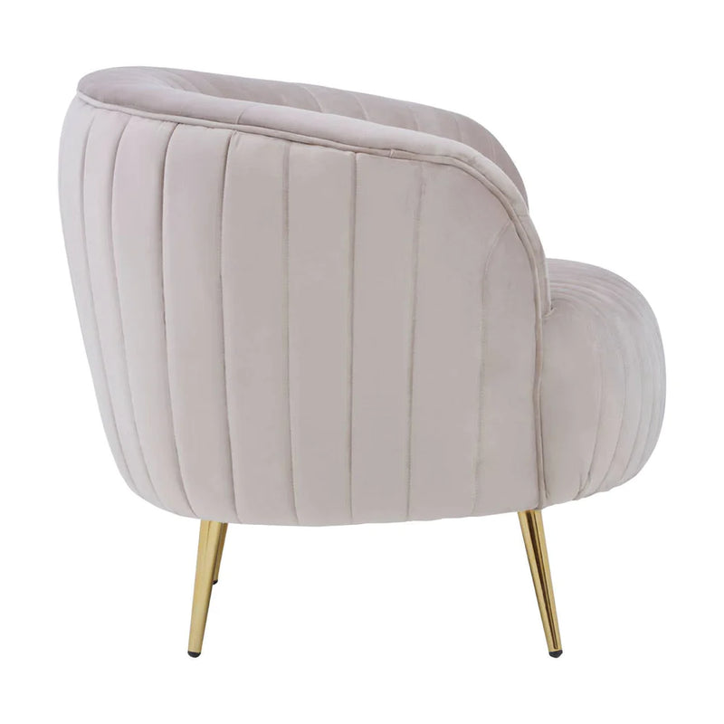 Florina Armchair - Mink Velvet