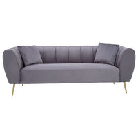 Florine 3 Seater Sofa - Grey Velvet