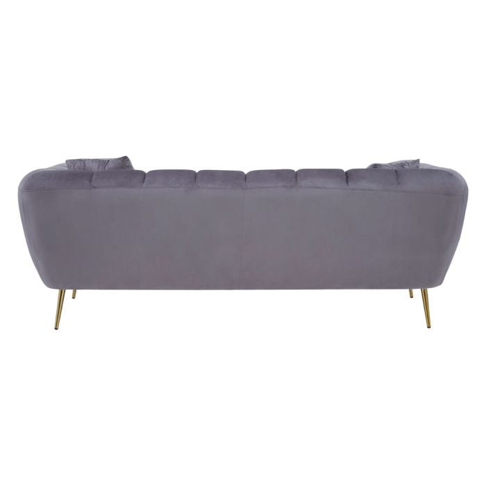 Florine 3 Seater Sofa - Grey Velvet