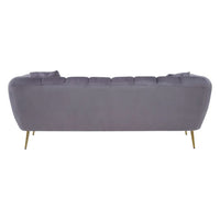 Florine 3 Seater Sofa - Grey Velvet