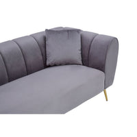 Florine 3 Seater Sofa - Grey Velvet