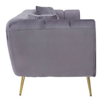 Florine 3 Seater Sofa - Grey Velvet