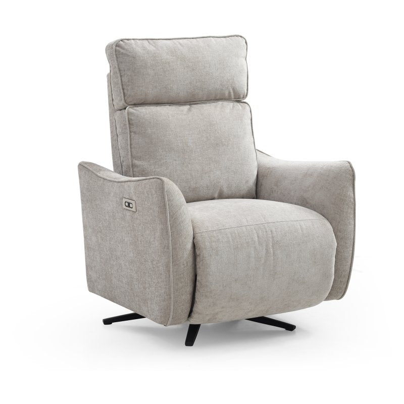 Finn Electric Recliner Swivel Chair - Natural